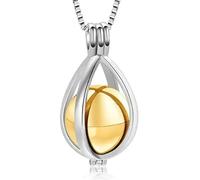 DOTUIARG Joyería de cremación, collar de urna en forma de lágrima para cenizas con colgante de bola, bola, colgante, urna, joyería para humanos