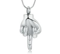 DOTUIARG Joyería de cremación contienen cenizas humanas, collar de urna conmemorativa de acero inoxidable para mujeres, colgantes conmemorativos masculinos