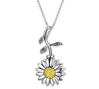 DOTUIARG Joyería de cremación de girasol para cenizas para mujeres recuerdo colgante conmemorativo de acero inoxidable collar urna de cremación para cenizas humanas