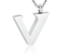 DOTUIARG Joyería de cremación Letra A~Z Urna Collar para soporte de cenizas Joyería conmemorativa de recuerdo para un ser querido
