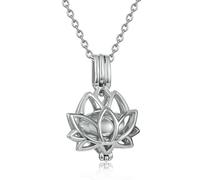 DOTUIARG Joyería de cremación para cenizas - Colgante colgante de flores de loto con urna de recuerdo y joyería de ceniza conmemorativa