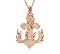 DOTUIARG Joyería de cremación para cenizas, collar de urna con anzuelo de pescado para hombres, cenizas de acero sin saltos para guardar recuerdo