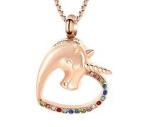 DOTUIARG Joyería de cremación para cenizas, cristal incrustado de acero inoxidable, urna conmemorativa, collar colgante, recuerdos de seres queridos para mujeres