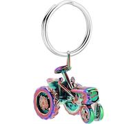 DOTUIARG Llavero de urna de fresno en forma de tractor conmemorativo para hombres Llavero de cremación de cremación de tractor de acero inoxidable