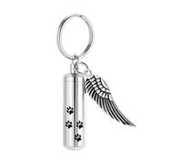 DOTUIARG Llavero de urna para cenizas humanas con joyería de cremación con huellas de pata para mujeres