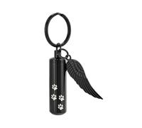 DOTUIARG Llavero de urna para cenizas humanas con joyería de cremación con huellas de pata para mujeres