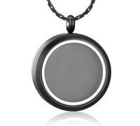DOTUIARG Marco de fotos Collares de cristal Cremación Joyería para un ser querido Cenizas Recuerdo Urna conmemorativa de la eternidad Colgante Relicario Funeral
