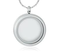 DOTUIARG Marco de fotos Collares de cristal Cremación Joyería para un ser querido Cenizas Recuerdo Urna conmemorativa de la eternidad Colgante Relicario Funeral