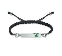 DOTUIARG Piedra de nacimiento, pulsera de cubo de cristal con urna para cenizas, brazalete de cuerda trenzada ajustable, joyería conmemorativa para mujeres hombres