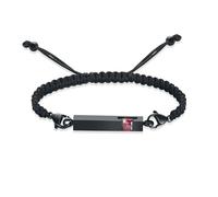 DOTUIARG Piedra de nacimiento, pulsera de cubo de cristal con urna para cenizas, brazalete de cuerda trenzada ajustable, joyería conmemorativa para mujeres hombres
