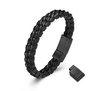 DOTUIARG Pulsera conmemorativa trenzada para hombres, pulseras de urna para cenizas, pulsera de joyería de recuerdo de acero inoxidable