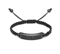 DOTUIARG Pulsera de cremación con cruz para cenizas para hombres Bar Urna Pulseras Joyería Conmemorativa Recuerdo funerario