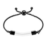 DOTUIARG Pulsera de cremación de acero inoxidable para cenizas - Joyería conmemorativa con pulsera de urna de tubo de vidrio transparente para hombres y mujeres