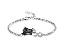 DOTUIARG Pulsera de cremación de rosas para cenizas - Pulseras de urna de acero inoxidable para cenizas de mascotas/humanos - Ceniza de recuerdo conmemorativo