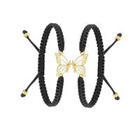 DOTUIARG Pulsera de cremación mariposa de 2 para cenizas, pulsera ajustable con cuerda trenzada, joyería conmemorativa para mujeres