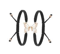 DOTUIARG Pulsera de cremación mariposa de 2 para cenizas, pulsera ajustable con cuerda trenzada, joyería conmemorativa para mujeres