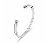 DOTUIARG Pulsera de cremación para cenizas Urna de acero inoxidable joyería conmemorativa Pulsera de puño de cristal incrustada para seres queridos regalo de recuerdo para mujeres