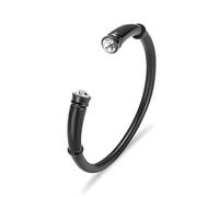 DOTUIARG Pulsera de cremación para cenizas, urna negra de acero inoxidable, joyería conmemorativa con pulsera de cristal incrustada, recuerdo para mujeres