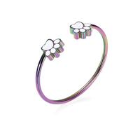 DOTUIARG Pulsera de cremación para mascotas para cenizas, pulsera grabable de urna con pata de animal, portacenas para recuerdo, joyería conmemorativa para gato/perro