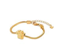 DOTUIARG Pulsera de huellas de pata para cenizas para mujeres Brazalete conmemorativa de cremación de acero inoxidable para mascotas humanas Portacenizas