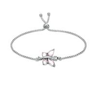DOTUIARG Pulsera de urna de cremación de mariposas de cristal para cenizas para mujeres, joyería de pulsera ajustable de recuerdo de acero inoxidable