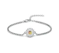 DOTUIARG Pulsera de urna de cremación girasol para cenizas para mujeres, pulsera de cadena ajustable para niñas, joyería conmemorativa para mascotas humanas, regalo de recuerdo