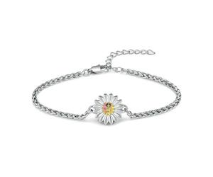 DOTUIARG Pulsera de urna de cremación girasol para cenizas para mujeres, pulsera de cadena ajustable para niñas, joyería conmemorativa para mascotas humanas, regalo de recuerdo