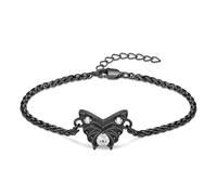 DOTUIARG Pulsera de urna para cenizas, pulsera de cremación mariposa, joyería de recuerdo ajustable de acero inoxidable para mujeres hombres
