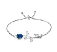 DOTUIARG Pulseras conmemorativas con colgante de rosa Pulsera ajustable de cremación para cenizas humanas/de mascotas Pequeñas urnas joyería para mujer