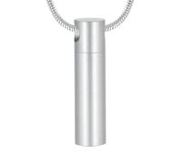 DOTUIARG Urna de cremación cilíndrica collar para cenizas, joyería de cremación recuerdos conmemorativos joyas de cenizas collar para cenizas