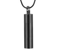 DOTUIARG Urna de cremación collar para cenizas, joyería cilíndrica para cremación, colgante de ceniza de acero inoxidable para mujeres, joyería conmemorativa para hombres