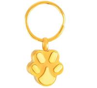 DOTUIARG Urna de joyería de acero inoxidable negro con forma de perro/pata de gato Llavero para las cenizas joyería Llavero