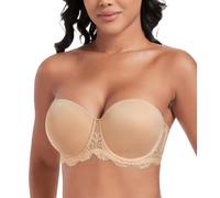 DotVol Sujetador Básico con Aros sin Tirantes Tallas Grandes Multiposición | Sin tirantes, con aros, espalda descubierta, ropa interior, tallas grandes, cómodo, antideslizante, vestidos de baile