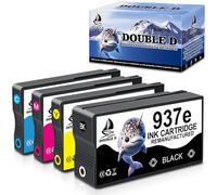 DOUBEL D 937e - Cartuchos de tinta para HP 937 y 937XL, chip más reciente, funciona para impresoras HP Officejet Pro 9720 9730 9120 9120b 9110b 9720b 9130b 9117b (4 unidades de tinta 973 XL -1BK 1C 1C