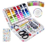 DOUBFIVSY Kit de Costura, 148 Piezas Accesorios de Costura Premium con Funda de Transporte, 24 Hilos de Coser, Costurero Completo para Profesional Viajes, Principiantes, Emergencias, Regalo