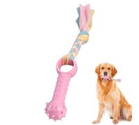 Double Action Cleaning: The dog chew toy features a stain removal chew de