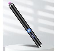 Double ARC Electric Candle Lighter Windproof Lighter, Rechargeable USB Lighter Plasma ARC Candle Lighter for Kitchen, Fireplace and More(Black)