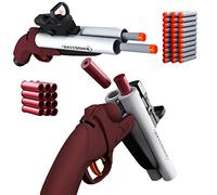 Double Barrel Lanzador de Espuma de Juguete Shell Ejecting Double Shoot Escopeta de Juguete para Niños de 8 Años