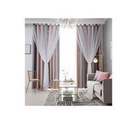 Double blackout curtains - Hollow Stars Gradient - 100 x 250 cm - Gray - 1 piece - For living room and bedroom