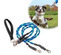 Double Bungee Leash-1st Step Training Tool, 360° Swivel Double Dog Leashs, Double Bungee Dog Leashes with Padded Handles (E-,S)