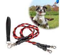 Double Bungee Leash-1st Step Training Tool, 360° Swivel Double Dog Leashs, Double Bungee Dog Leashes with Padded Handles (C-,S)