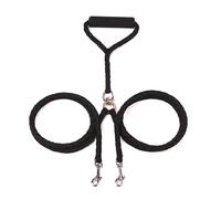 Double Bungee Leash - 1st Step Training Tool, Double Bungee Dog Leash, with Adjustable Strap Shock Absorbing, No Tangle Dog Leashes for Dogs (Black)
