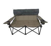 Double Camping Chair, Two Person Portable Lounge Love Seat, 16MM Steel tube/600D+PVC Oxford Cloth Breathable and Stable Chaise for Patio, Backyard, Lawn, and Outdoor Camping Adventures, 90x57x70cm