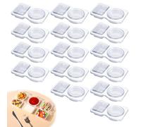 Double Compartment Snack Containers - Mini Snack Pack Containers, Reusable Snack Packs, Reusable Snack Packs 2 Compartments, Snack Box Container, Fruit Packs Containers (15Pcs)