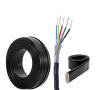 Double-core wiring cable, Cable blindado AFPF HT TC 5/6 núcleo 0,2-0,75 mm² funda negra 2 piezas