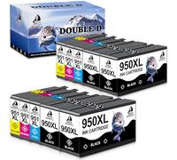 DOUBLE D 950XL 951XL para HP 950 XL 951XL Reemplazo para HP Officejet Pro 8600 Cartuchos de impresora compatibles con HP Officejet Pro 8610 8615 8620 8100 8625 8630 8640 8660 251dw 276dw