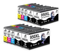 DOUBLE D 950XL 951XL para HP 950 XL 951XL Reemplazo para HP Officejet Pro 8600 Cartuchos de impresora compatibles con HP Officejet Pro 8610 8615 8620 8100 8625 8630 8640 8660 251dw 276dw (10PK)