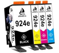 DOUBLE D Cartuchos de Tinta 924E,El último Chip,Reemplazo para HP 924 924E 924XL 6C3Z1NE Compatible con la Impresora HP OfficeJet Pro 8120e 8124e 8122e 8130e 8132e 8135e 8134e 8125e,4 Paquete