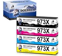 DOUBLE D Cartuchos de Tinta 973X,No Afectados por la Actualización,para HP 973X Ink 973 Compatible con HP PageWide Pro MFP 477dw 477dn 577dw 577z 452dw 452dn 552dw P57750dw P55250dw,Paquete de 4