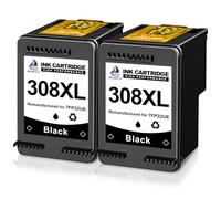 DOUBLE D Cartuchos de tinta negra 308XL de repuesto para HP 308 compatibles con HP Envy 6122e 6532e 6520e 6132e 6530e 6120e 6110e 6558e 6110e 6110e 6130e